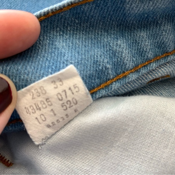 Vintage 70s Levi’s Orange Tab Light Wash Denim Jeans 38x34 - Picture 5 of 11